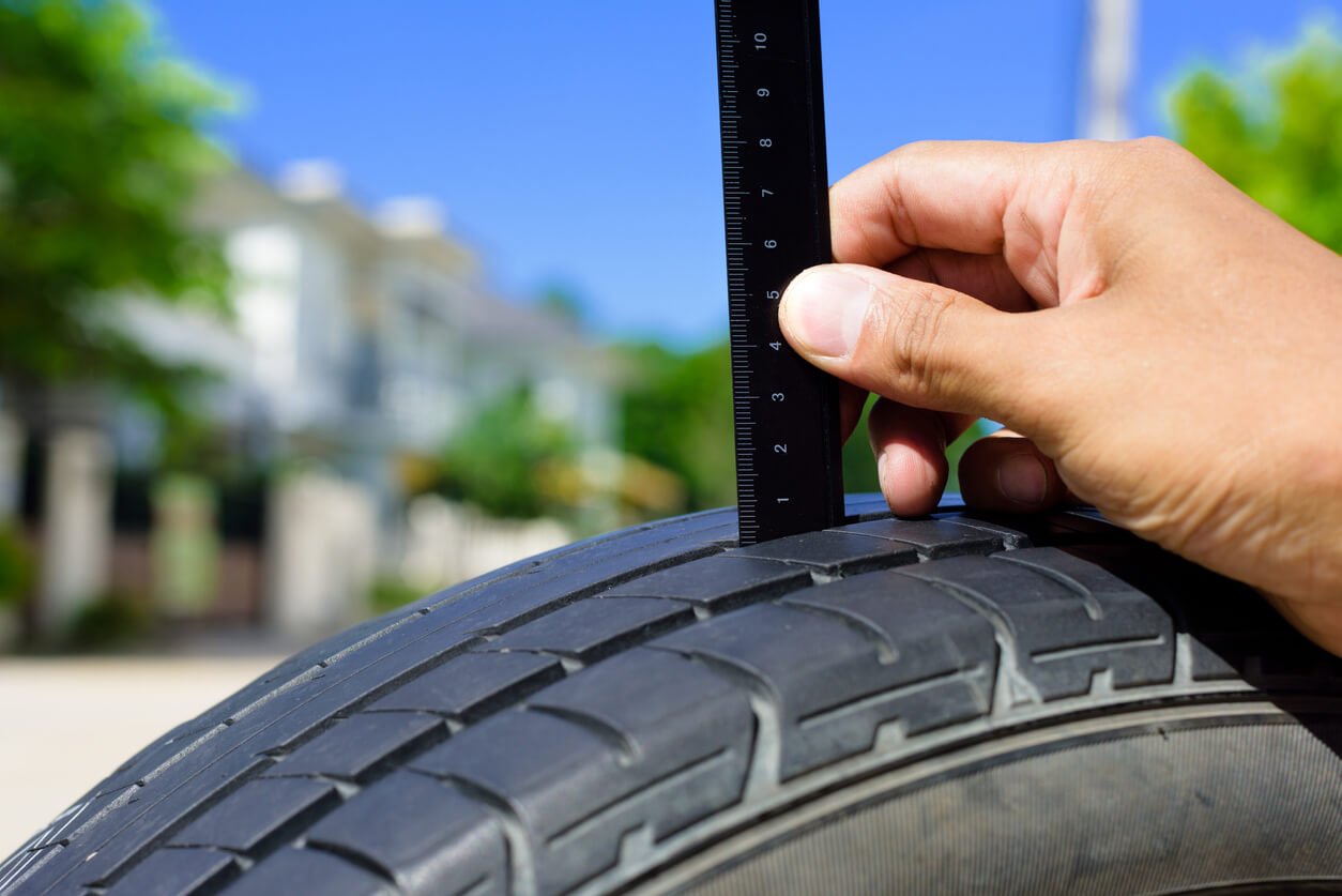 Tread depth of your tyres.