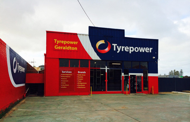 Exterior of Tyrepower store.