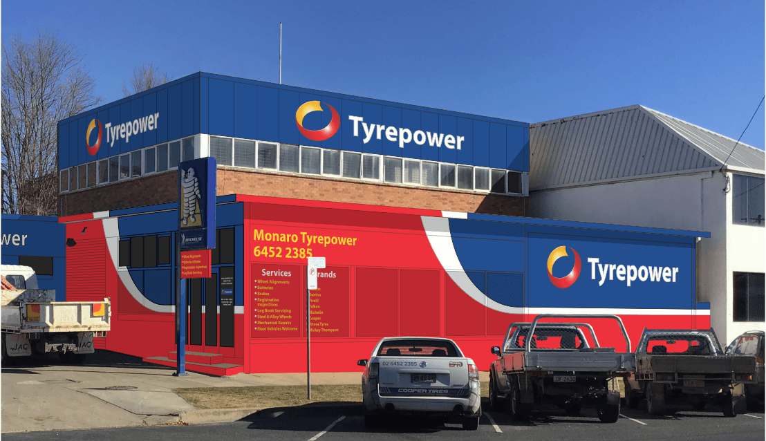 Exterior of Tyrepower store.