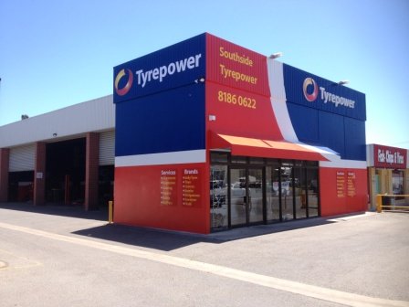 Exterior of Tyrepower store.