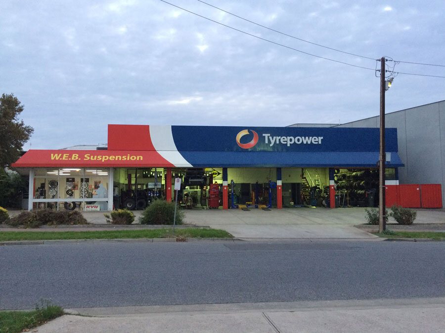 Exterior of Tyrepower store.