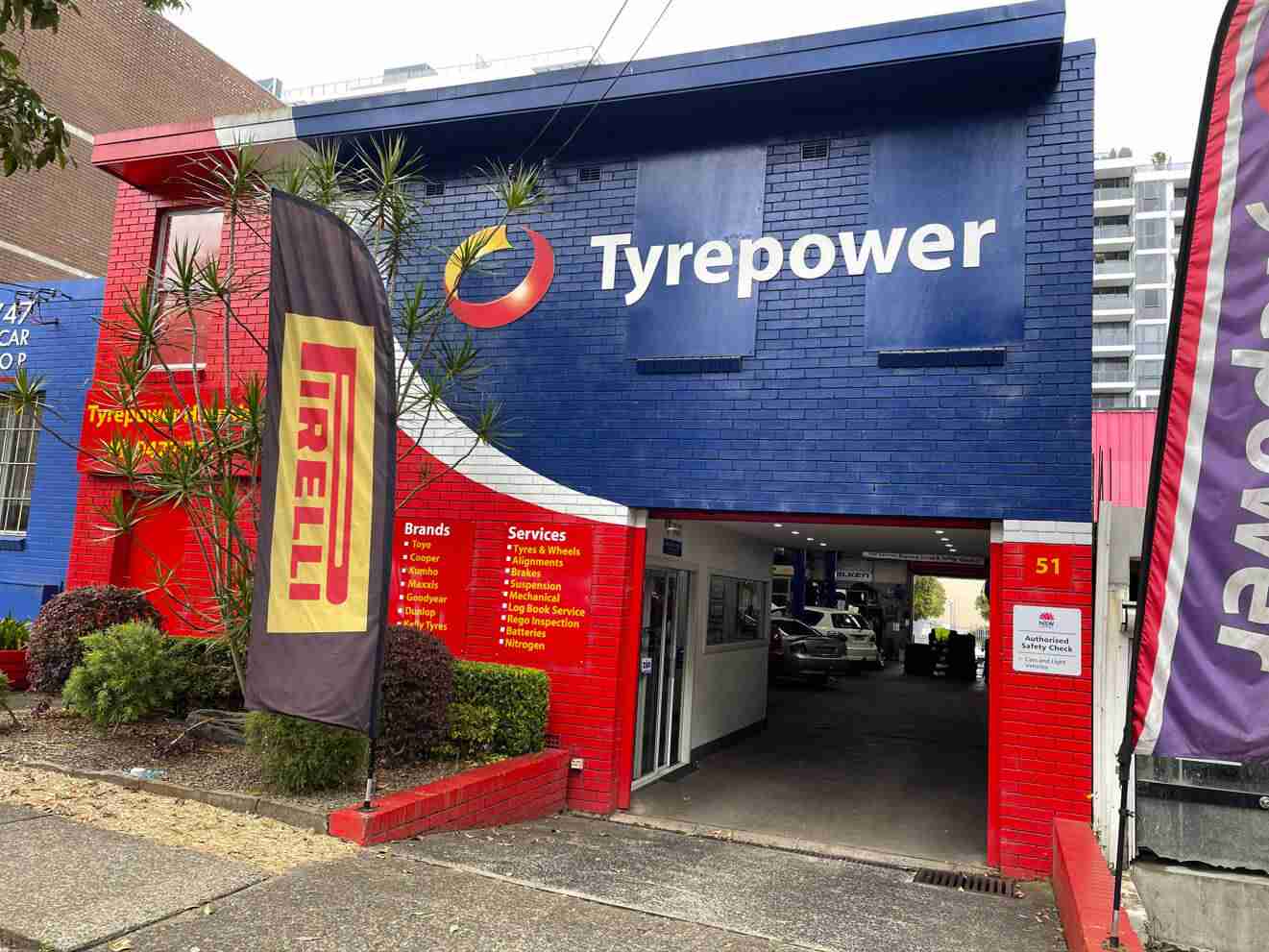 Exterior of Tyrepower store.